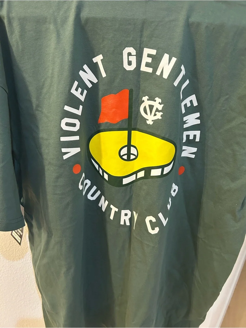New Violent Gentleman Men's Forest Green Graphic T-Shirt. Sz XXL